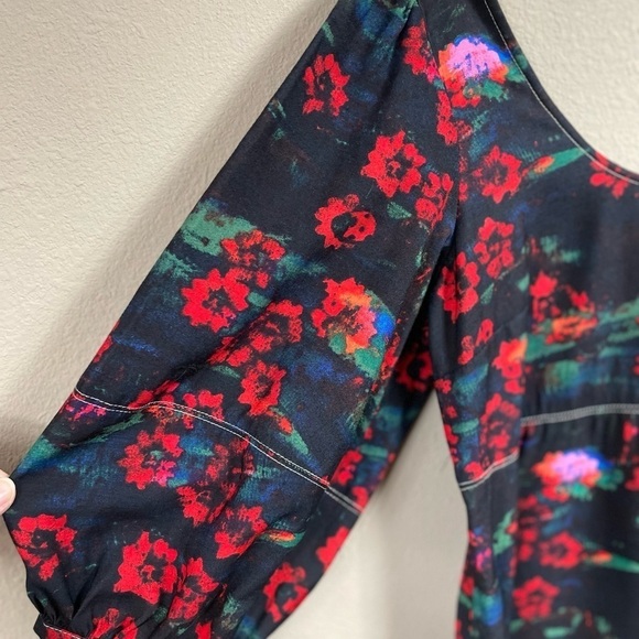 Rachel Comey Target Black Volume‎ 3/4 Peasant sleeve knee length scoop neck sz 2 - Picture 3 of 8